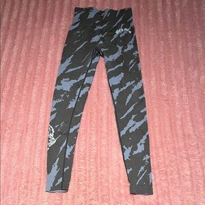 Darc Sport Black and Gray Patterned Leggings